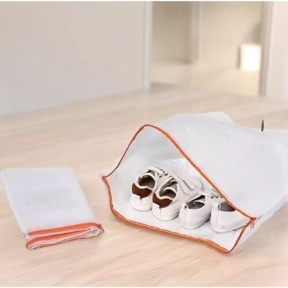 Ikea PARKLA Shoe‎ Storage Bag Zippered - 48cm x 22cm/White/5 Pack - Picture 2 of 8
